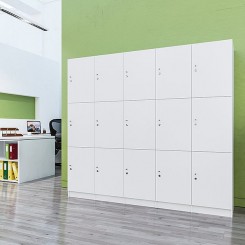 Lockers 15 Doors - bank of 3 x high & 5 x Wide